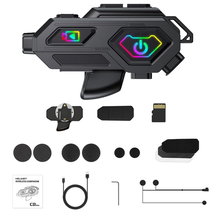 C8Max Motorcycle Intercom Video Helmet Bluetooth Headset HD Video Recorder, Soft Mic, Hard Mic, Soft and Hard Mics C8Max Motorcycle Intercom Video Helmet Bluetooth Headset HD Video Recorder, Soft Mic, Hard Mic, Soft and Hard Mics